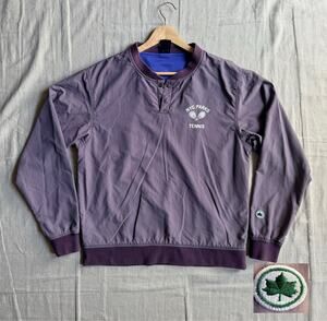 Only Y Jacket Men's S Tennis Lightweight Henley Pullover NYC Parks Purple Read